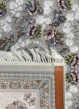 فرش (25069) اکریلیک - 8 رنگ - 700 شانه - طوسی - تراکم 2550
