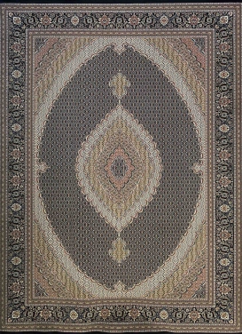 فرش (14016) اکریلیک - 8 رنگ - 700 شانه - سورمه اي - تراکم 2100