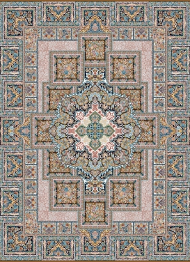 فرش (22000) اکریلیک - 10 رنگ - 1200 شانه - گردویی