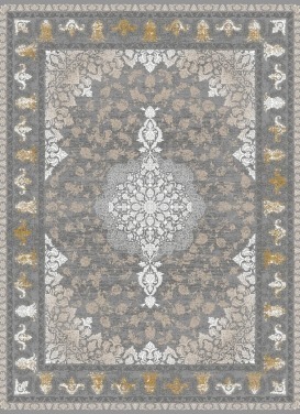 فرش (17102) اکریلیک - 8 رنگ - 410 شانه - طوسی