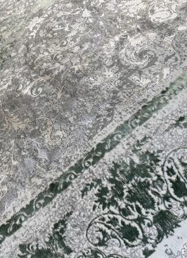فرش (12005) اکريليک پلی‌استر - 10رنگ - 1200شانه - سبز - تراکم3600
