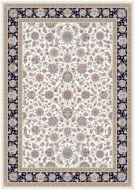 فرش (46001) اکریلیک 11 رنگ 1500 شانه کرم سورمه ای