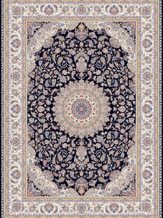 فرش (46002) اکریلیک 11 رنگ 1500 شانه سورمه ای